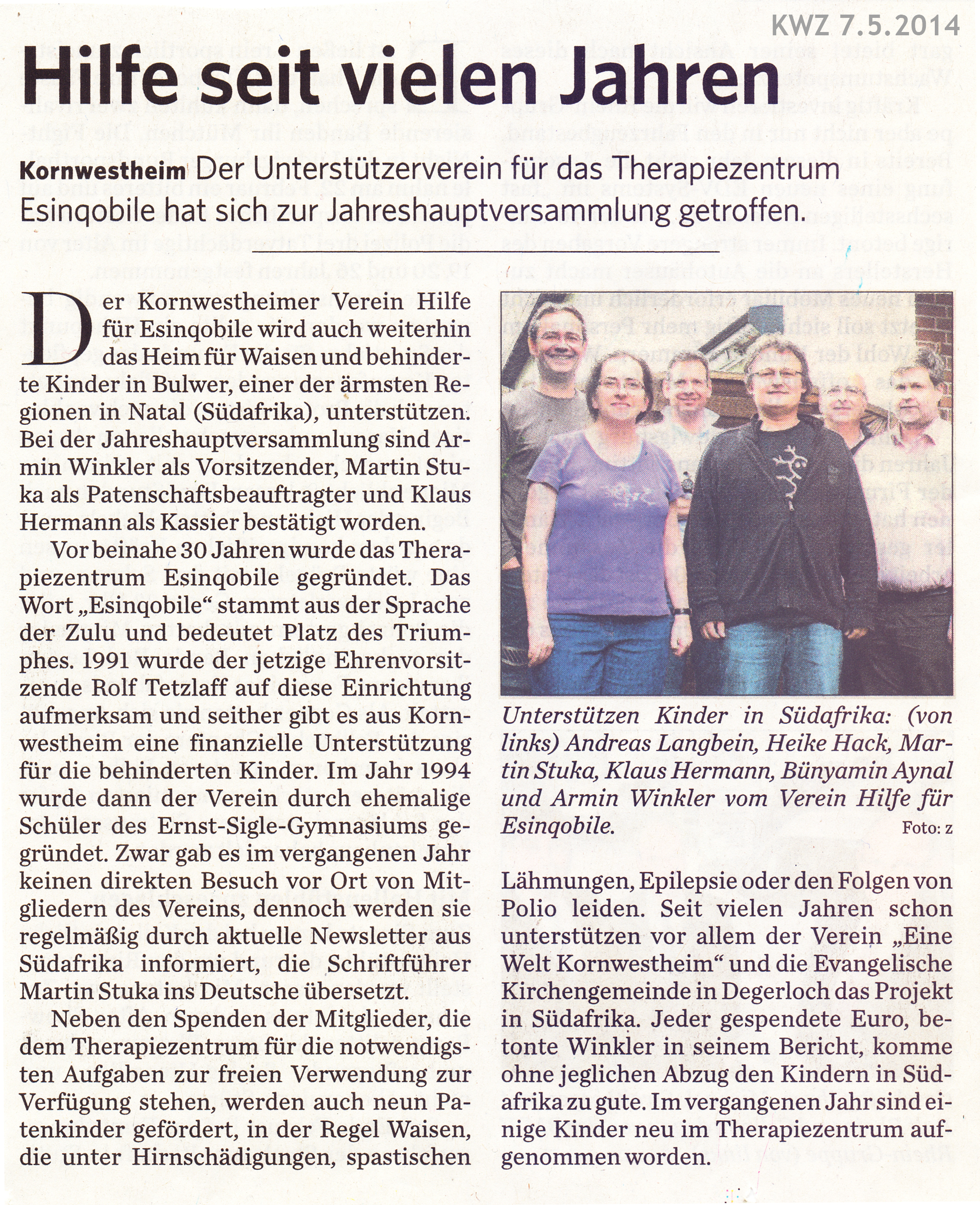 Kornwestheimer Zeitung 2014